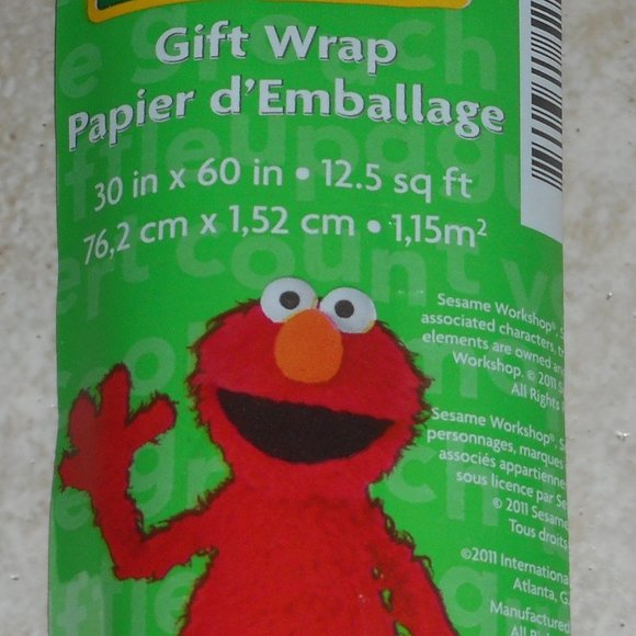 Other Sesame Street Green Elmo Wrapping Paper Roll Poshmark